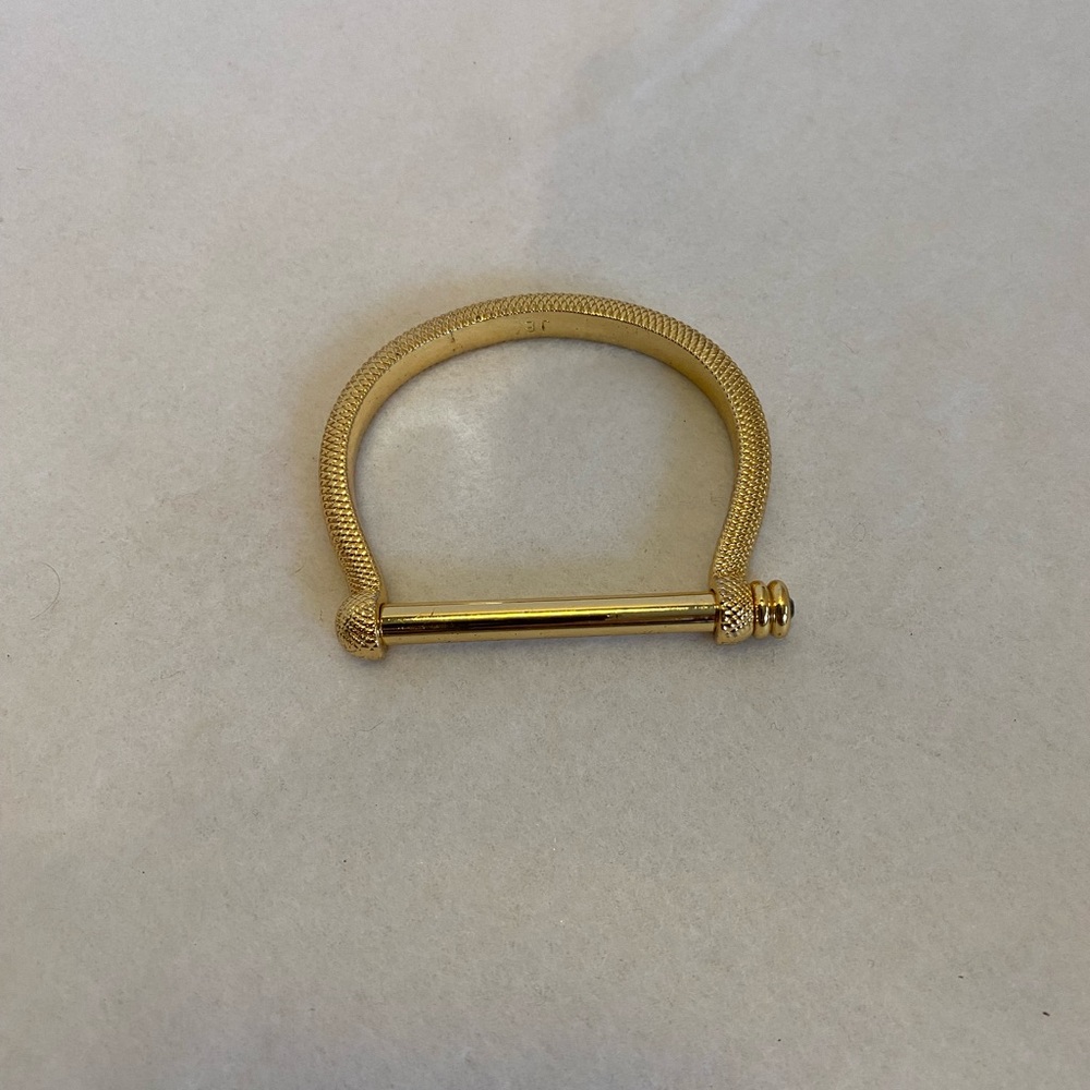 Gold Plated Cuff/Bracelet - Crystal Clasp/Twist - Picture 10 of 16